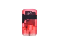 Зажигалка газовая 2 турбо Prof Double Jet Flame Transparent Красная (40803728RED)