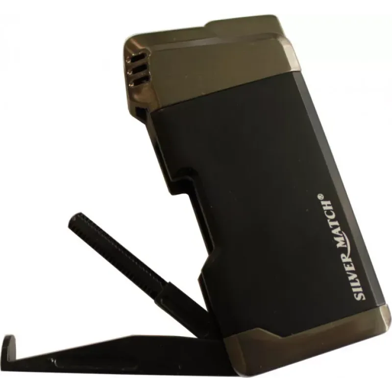 Зажигалка для трубки с двойником Silver Match Sm Hillingdon Piezo Lighter черный (40674225BL)