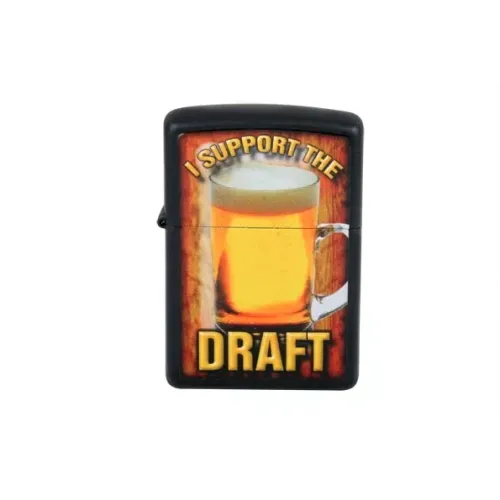 Зажигалка Zippo I SUPPORT THE DRAFT BLACK MATTE (28294)