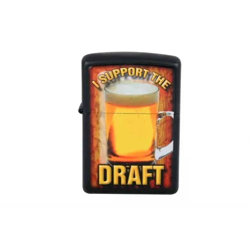 Зажигалка Zippo I SUPPORT THE DRAFT BLACK MATTE (28294)