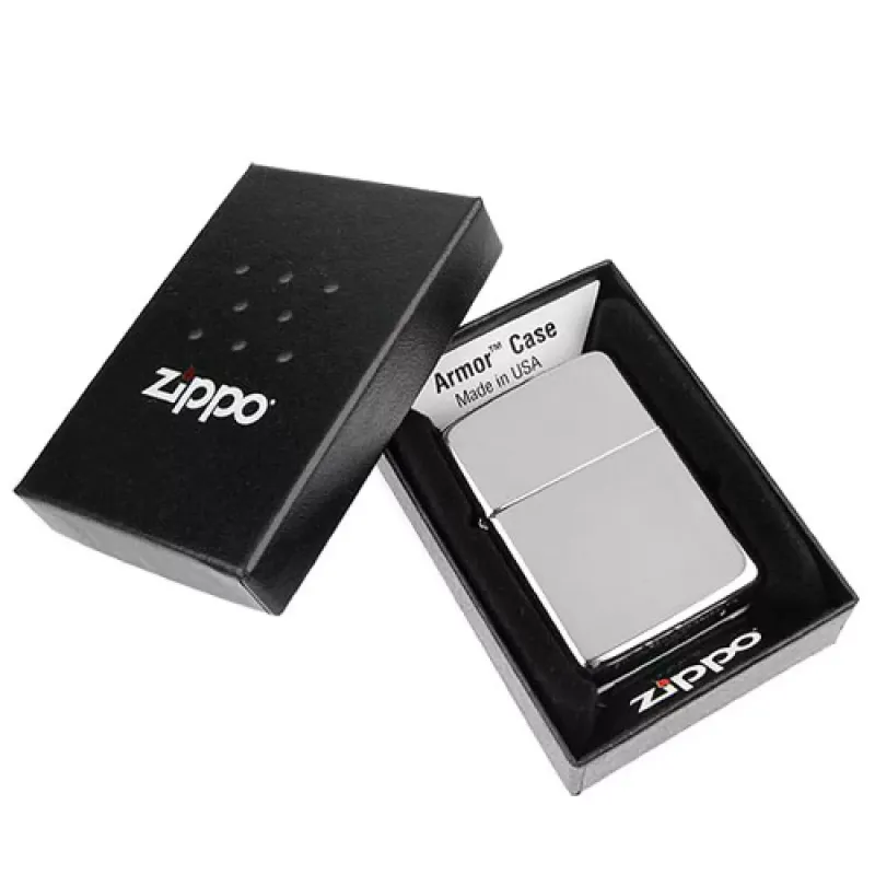 Запальничка армована бензинова Zippo CLASSIC Armor® High Polish Chrome дзеркальний хром (167)