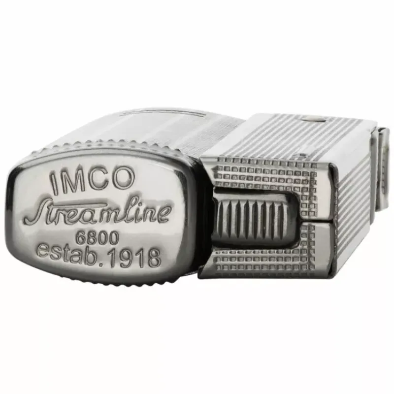 Зажигалка бензиновая кремниевая IMCO Streamline 6800P Oil nickel classic хром с насечками (IM1800071)