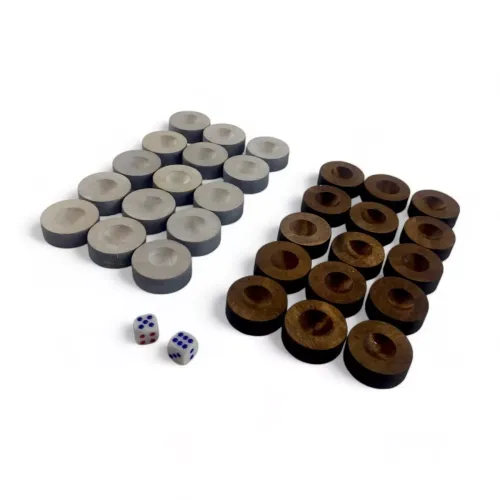 Нарды Фишки для нард DUKE 28 мм кубики в комплекте (DN35012)