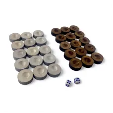 Фишки для нард DUKE 28 мм кубики в комплекте (DN35012)