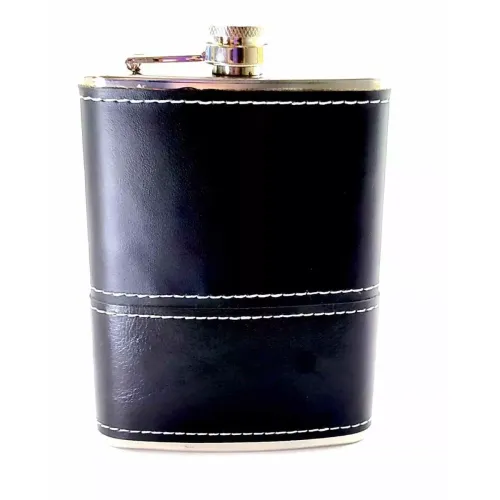Все для алкогольних напоїв Фляга з нержавіючої сталі 230 мл Чорна (DN32840)