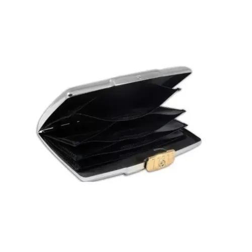 Визитницы, кардхолдеры Футляр для кредитных карт "Grants of Dalvey" глянцевый хром латунная вставка (CCH)