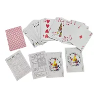 Карти гральні пластикові 56 шт "Jeux De Cartes RAMI" червона сорочка 4 індекси (DN36199)