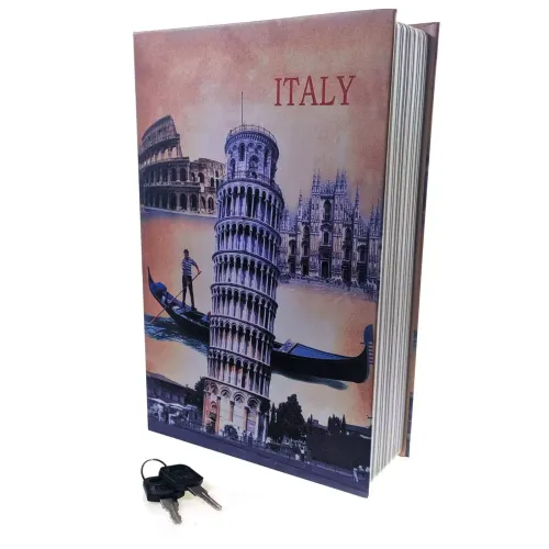 Книги-сейфы Книга-сейф "Пизанская башня" 24,5х16х5,5 см, металл, пластик, разноцветный (DN32007G)