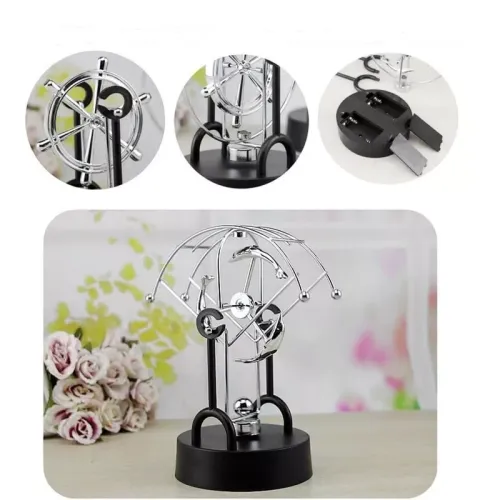 Приниматели решений и антистрессы Маятник антистресс магнитный кинетический "Дельфины" инерционный, (4 батареи АА в комплект не входят), (20х15,5х11 см) пластик, хром (DN26128N)