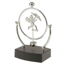 Маятник антистрес магнітний кінетичний "Купідон" інерційний (2 батареї АА в комплект не входять) пластик, хром (18х14х9 см) (DN26806)