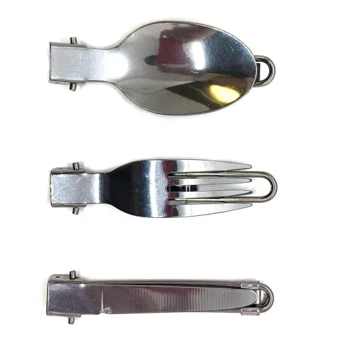 Посуд для відпочинку та туризму Набір дорожній столовий ніж, вилка, ложка в чохлі (12х8х1 см) (DN32911)