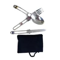 Набір дорожній столовий ніж, вилка, ложка в чохлі (12х8х1 см) (DN32911)