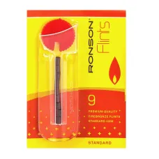 Набір кремнії 4 мм 9 шт Ronson пластиковий контейнер з дозатором, блістер на картоні (1100520)