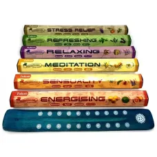 Набор благовоний Tulasi Медитация 6 видов ароматов с деревянной подставкой (DN34583)