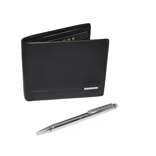 Портмоне та гаманці Набір портмоне з ручкою CROSS CLASSIC CENTURY Чорний (ACC436B-1)