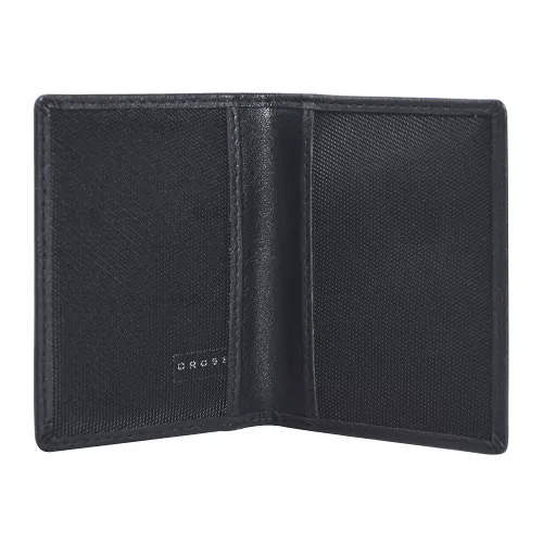 Портмоне, затискачі для грошей Обкладинка для ID картки, водійського посвідчення, тех паспорта CROSS INSIGNIA , натуральна шкіра, чорна, подарункова коробка (AC248422B-1)