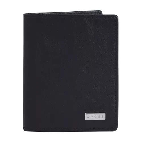 Портмоне, затискачі для грошей Обкладинка для ID картки, водійського посвідчення, тех паспорта CROSS INSIGNIA , натуральна шкіра, чорна, подарункова коробка (AC248422B-1)
