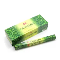 Благовония палочки 20 шт HEM Cannabis (Конопля) шестигранник (DN27496)