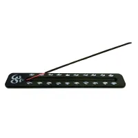 Подставка под благовония Графит с рисунком деревянная (DN34697) Tulasi