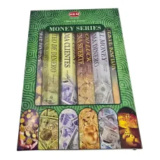 Подарунковий набір пахощів 6 ароматів Money Series Hexa Gift Pack Грошова серія, 6 упаковок по 20 паличок (DN36546)