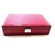 Скриньки, комодики, шафки Скринька для біжутерії 27,5х19х7 см, еко-кіра, бордовий (DN25768B)