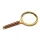 Компасы, лупы Универсальная лупа с ручкой, металл, пластик, коричневый, золотистый d-80 мм, кратность 10Х (DN26355)
