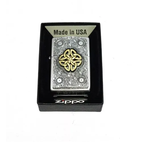 Бензиновые зажигалки Зажигалка бензиновая Zippo Emblem Celtic Knot Эмблема Кельтский узел (2004750)