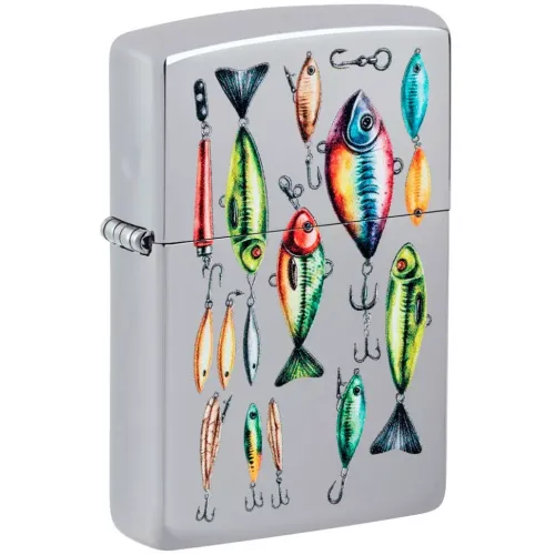 Бензиновые зажигалки Зажигалка бензиновая Zippo Fishing Hooks Design (46319)