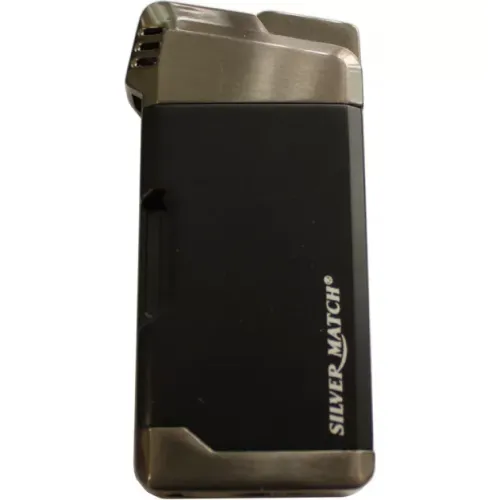 Бензинові запальнички Запальничка для трубки із двійником Silver Match Sm Hillingdon Piezo Lighter чорний (40674225BL)