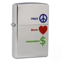 Зажигалка Zippo 24714 Мир Любовь Процветание (24714)