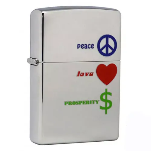Бензинові запальнички Запальничка Zippo 24714 Peace Love Prosperity (24714)