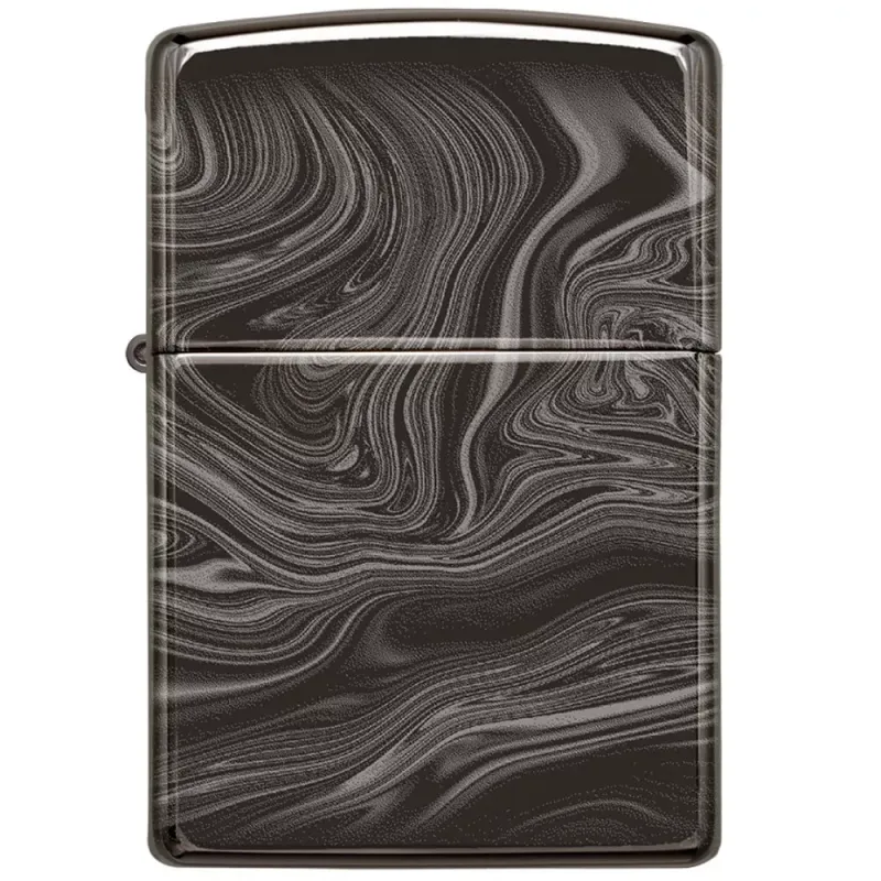 Зажигалка бензиновая Zippo Marble Pattern Design черный мрамор (49812)