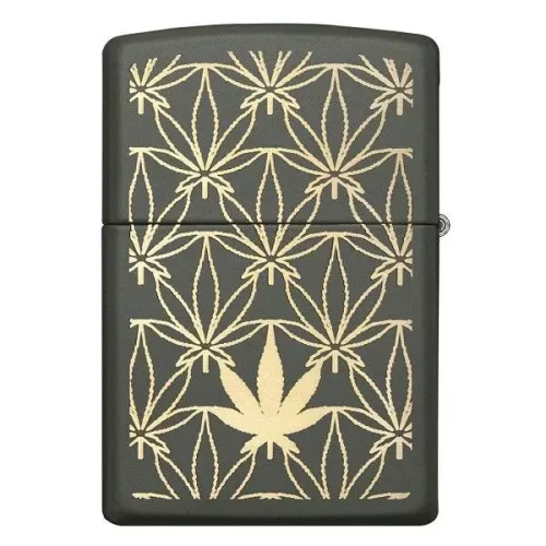 Зажигалка бензиновая Zippo 221 All Around Leat Design Laser Зеленая (29589)