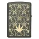 Зажигалка бензиновая Zippo 221 All Around Leat Design Laser Зеленая (29589)