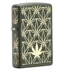 Зажигалка бензиновая Zippo 221 All Around Leat Design Laser Зеленая (29589)