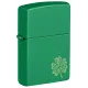 Зажигалка бензиновая ZIPPO Regular Grass Green Matte Lucky Clover Design, зеленый (46850)