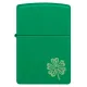 Зажигалка бензиновая ZIPPO Regular Grass Green Matte Lucky Clover Design, зеленый (46850)
