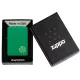 Зажигалка бензиновая ZIPPO Regular Grass Green Matte Lucky Clover Design, зеленый (46850)