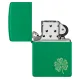 Зажигалка бензиновая ZIPPO Regular Grass Green Matte Lucky Clover Design, зеленый (46850)