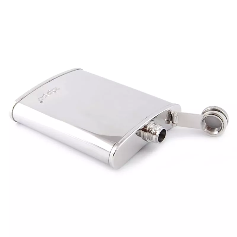 Фляга на 180мл из нержавеющей стали Zippo полированный хром 6 oz (2005268)