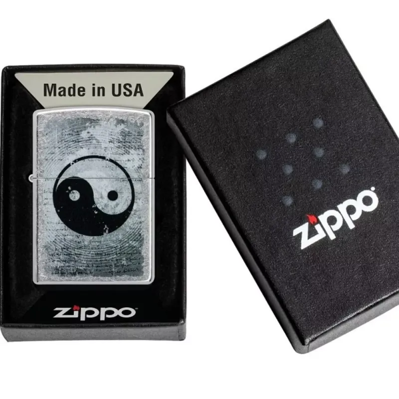 Зажигалка бензиновая Zippo Yin Yang Design Серебристая (49772)