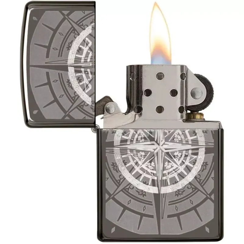 Зажигалка бензиновая ZIPPO Compass, черный лед (29232)