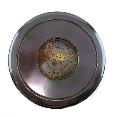 Компас бронзовий в шкіряному футлярі " Stanley London" Compass Antic Foldable 8,8х8,4х3,4 см (DN34867)