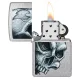 Зажигалка бензиновая ZIPPO CLASSIC Street Chrome Skull and Flame Design, хром (46587)
