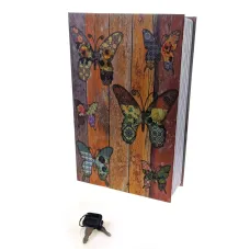 Книга-сейф "Метелики" (24,5х16х5,5 см) метал, пластик, різнокольоровий (DN32007J )