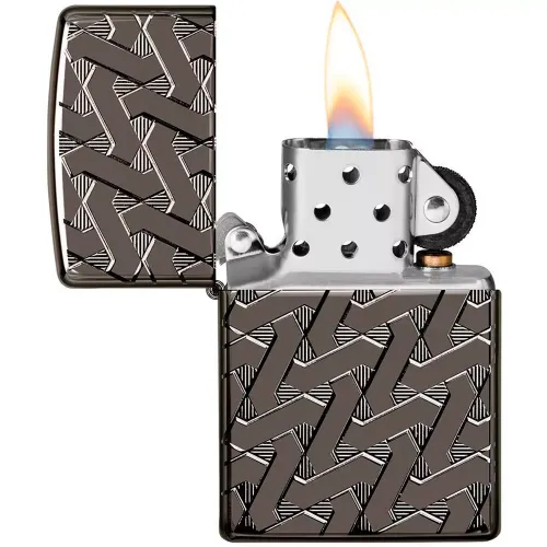 Зажигалка бензиновая армированная ZIPPO Armor® Geometric Weave Design Armor (49173)