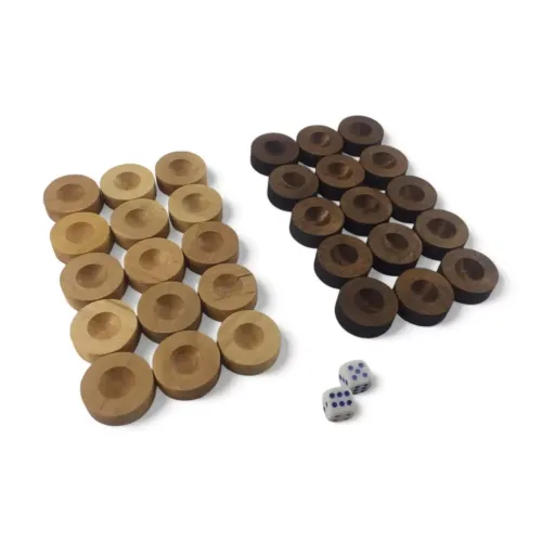 Нарды Фишки для нард DUKE 28 мм кубики в комплекте (DN35012A)