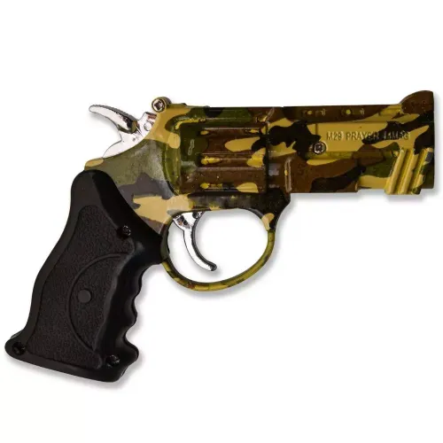 Газові запальнички Газова запальничка турбо з лазерною указкою "Револьвер" червоне полум'я, метал (10,5х9х2 см) (DN32720)