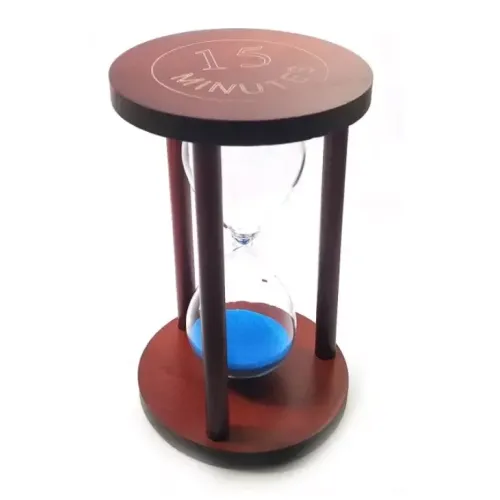 Песочные часы Часы песочные на 15 минут в дереве, синий песок 14,5х9х9 см (DN32213)