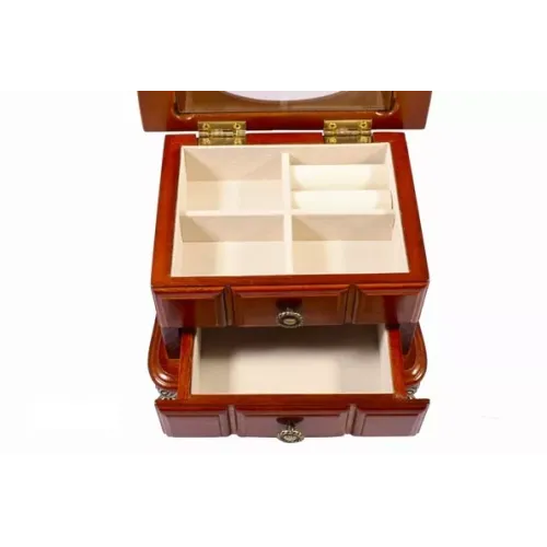 Ящики, комодики, шкафчики Комодик-сундучок для украшений King Wood, орех (JF-K2125C-2)